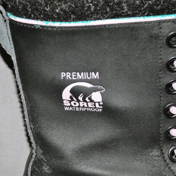 Sorel 1964 Premium Cuff Black Waterproof Lined Lace Up Snow Boots - Picture 6 of 11